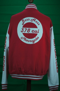 College Jacket 378 cui Red White